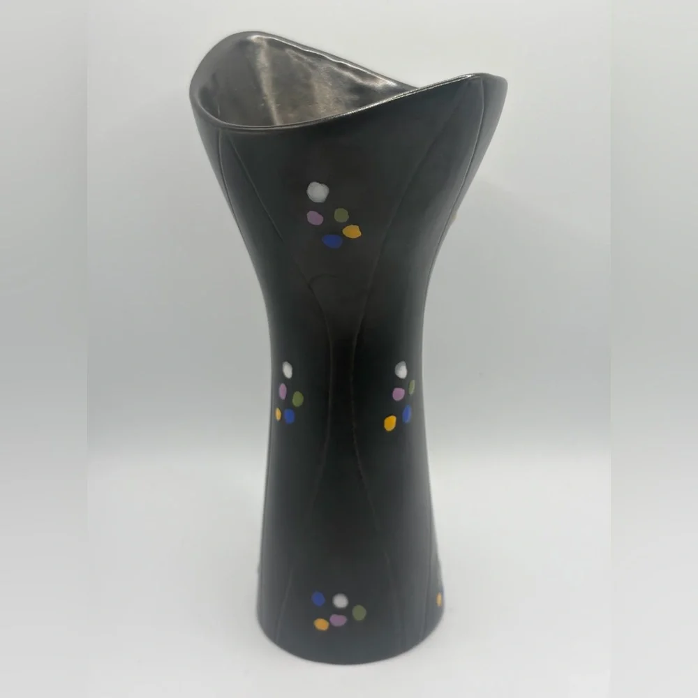 Hjordis Oldfors Poang Series Handmade Hand Painted Pottery Vase, Upsala Ekeby